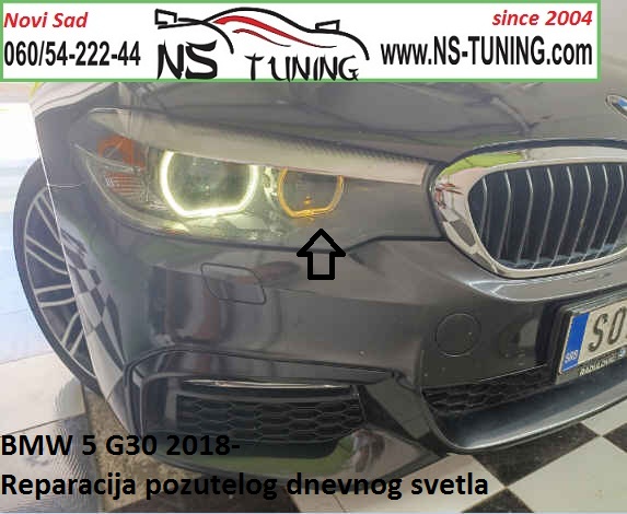 bmw 5 g30 2017 2018 2019 zuto led dnevno svetlo angel xenon far reparacija servis farova novi sad ns tuning